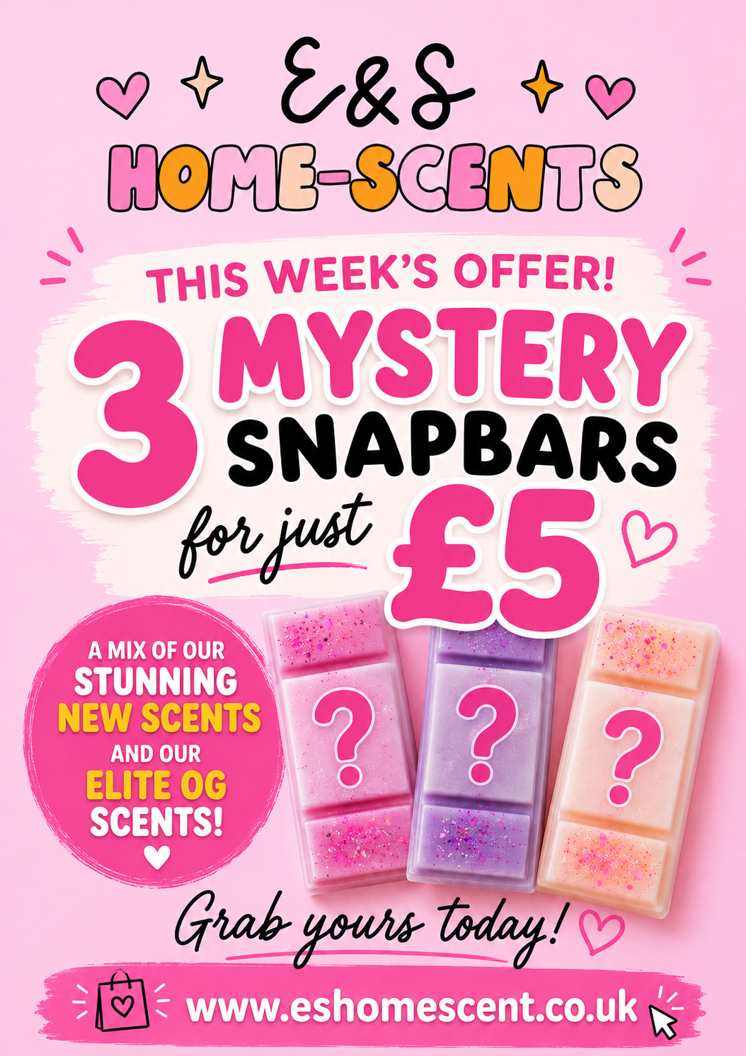 3 Mystery Snap Bars £5